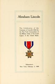 Cover of: Abraham Lincoln by Military Order of the Loyal Legion of the United States. New York Commandery