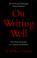 Cover of: On writing well