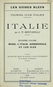 Cover of: Italie