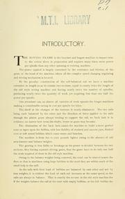 Cover of: Tables showing dimensions and production of roving frames manufactured by Providence Machine Company, Providence, R.I.