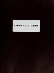 Cover of: Rhoda Pack Curtis by Rhoda Curtis