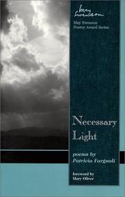 Cover of: Necessary light: poems