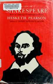 Cover of: A life of Shakespeare by Hesketh Pearson