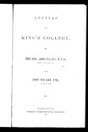 Letters on Kings College