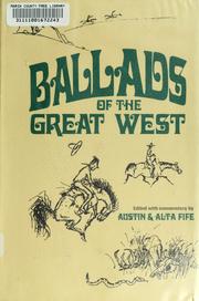Cover of: Ballads of the great West.