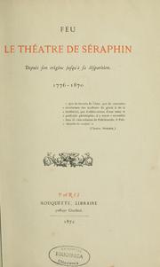 Cover of: Feu le théâtre de Séraphin by 