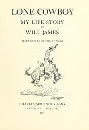 Cover of: Lone cowboy by Will James