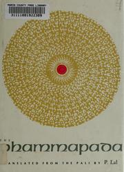 Cover of: The Dhammapada. by Translated from the Pali by P. Lal.