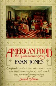 Cover of: American food: the gastronomic story