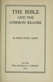 Cover of: The Bible and the common reader by Mary Ellen Chase