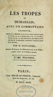 Cover of: Les Tropes de Dumarsais