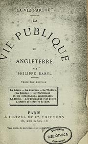 Cover of: La vie publique en Angleterre by Paschal Grousset