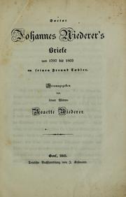 Doctor Johannes Niederer's Briefe von 1797 bis 1803 an seinen Freund Tobler by Johannes Niederer