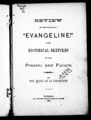 Cover of: Review of the people of "Evangeline!" by Mde Morel de la Durantaye