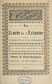 Cover of: La lutte de l'Irlande