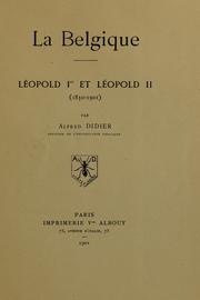 Cover of: La Belgique: Léopold Ier et Léopold II (1830-901)