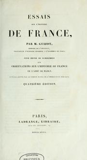 Cover of: Essais sur l'histoire de France