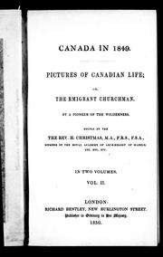 Cover of: Pictures of Canadian life, or, The emigrant churchman by A. W. H. Rose