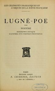Cover of: Lugné-Poe by Fernand Weyl