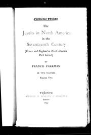 Cover of: The Jesuits in North America in the seventeenth century