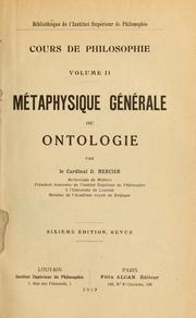 Cover of: Métaphysique générale: ou, Ontologie