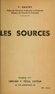 Cover of: Les sources
