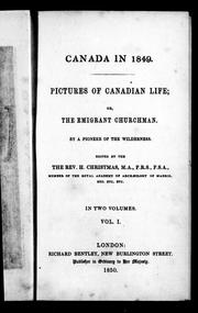 Cover of: Pictures of Canadian life, or, The emigrant churchman