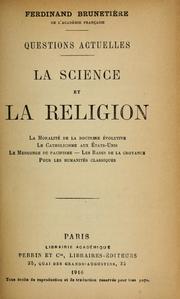 Cover of: La science et la religion by Ferdinand Brunetière