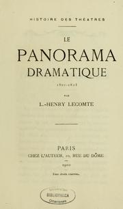 Cover of: Le Panorama dramatique: 1821-1823