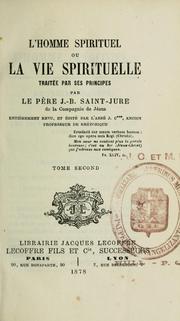 Cover of: L'Homme spirituel ou la vie spirituelle