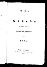 Cover of: Reisen in Canada und durch die Staaten von New-York und Pennsylvanien by Johann Georg Kohl