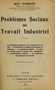 Cover of: Problèmes sociaux du travail industriel