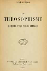 Cover of: Le théosophisme by René Guénon