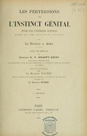 Cover of: Les perversions de l'instinct génital by Albert Moll, Albert Moll