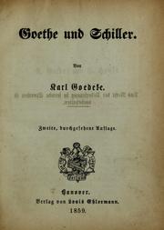 Cover of: Goethe und Schiller