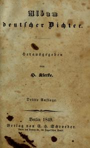 Cover of: Album deutscher Dichter