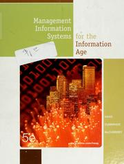 Cover of: Management information systems for the information age by Stephen Haag