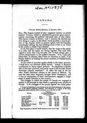 Cover of: Canada by H. S. Chapman, H. S. Chapman