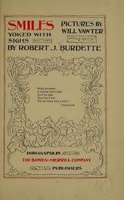 Cover of: Smiles yoked with sighs by Burdette, Robert J.