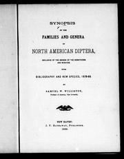 Cover of: Synopsis of the families and genera of North American Diptera: exclusive of the genera of the Nematocera and Muscidæ, with bibliography and new species, 1878-88