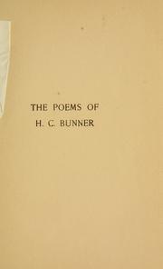 Cover of: The poems of H. C. Bunner.