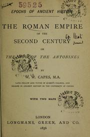 Cover of: The Roman Empire of the second century, or the age of the Antonines