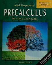Cover of: Precalculus: functions and graphs