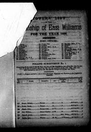 Cover of: Voters' list of the township of East Williams for the year 1898: the sheriff shall ..