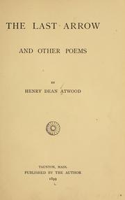 Cover of: The last arrow and other poems