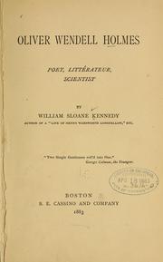 Cover of: Oliver Wendell Holmes: poet, littérateur, scientist