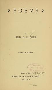 Cover of: Poems by Julia C. R. Dorr