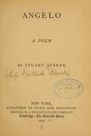 Cover of: Angelo: a poem