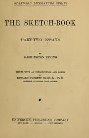 Cover of: The sketch book ... by Washington Irving