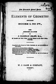 Cover of: Elements of geometry: containing books I to IV with exercises and notes